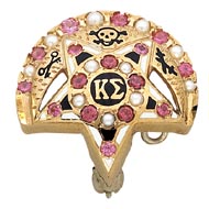 Alternating Pearl & Ruby Badge Alternating Pearl & Ruby Badge