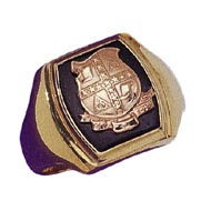 Barrel Shaped Ring with Crest Barrel Shaped Ring with Crest
