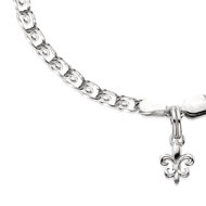 SS Heart Bracelet with Fleur-de-lis dangle SS Heart Bracelet with Fleur-de-lis dangle