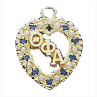 Crown Alternating Pearl and *Sapphire Mono Heart product image