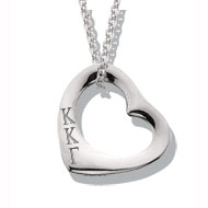 Sterling Silver Pierced Heart Necklace Sterling Silver Pierced Heart Necklace