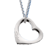 Sterling Silver Pierced Heart Necklace Sterling Silver Pierced Heart Necklace