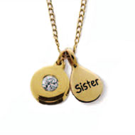 HJGreek.com | Accessory Collection | Necklaces, Bracelets, & Rings | Sisterhood Necklace :  sister yellow sorority gold