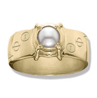 Sleek Ring with Cultured Pearl Sleek Ring with Cultured Pearl