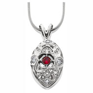 Edwardian Pendant with Ruby Stone Edwardian Pendant with Ruby Stone