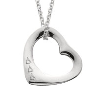 Sterling Silver Pierced Heart Necklace product image