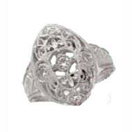 Edwardian Ring with Cubic Zirconia Accents Edwardian Ring with Cubic Zirconia Accents