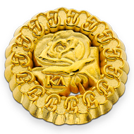 50 Year White Rose Circle Pin