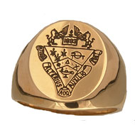Men's Incised Crest Ring Men's Incised Crest Ring