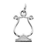 Mini Pierced Lyre Charm Mini Pierced Lyre Charm