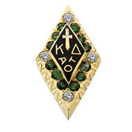 Large Crown Emerald Badge with Diamond Pts Large Crown Emerald Badge with Diamond Pts
