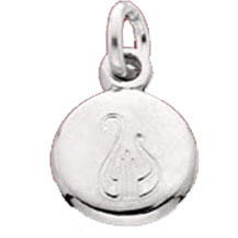 Engraved Lyre Logo Charm Engraved Lyre Logo Charm