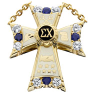 Large CZ & Sapphire Badge Large CZ & Sapphire Badge