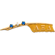 Plain Badge with Blue *Sapphire, Pearl, Blue *Sapphire combination Plain Badge with Blue *Sapphire, Pearl, Blue *Sapphire combination