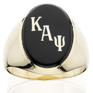 Oval Encrusted Black Onyx Ring