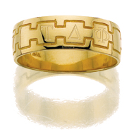 Greek Monogram Band Ring product image
