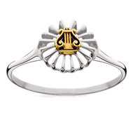 Two Tone Mini Lyre Ring Two Tone Mini Lyre Ring