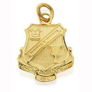 Scarf Size Crest Charm Scarf Size Crest Charm
