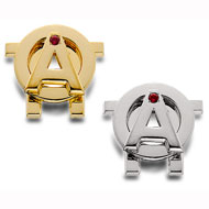 Polished Plain A, O, and Pi Badge Polished Plain A, O, and Pi Badge