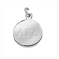 Mini Engraved Round Greek Letters Tag Mini Engraved Round Greek Letters Tag