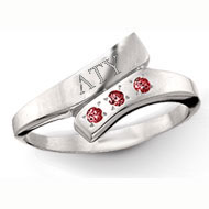 Swirl Ring with garnets* Swirl Ring with garnets*
