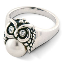 Sterling Silver Owl Ring