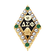 Crown Pearl with Emerald Points Crown Pearl with Emerald Points