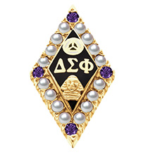 Crown Pearl with Amethyst Points Crown Pearl with Amethyst Points