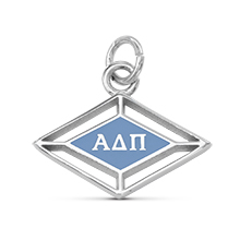 Enameled Logo Charm with Greek Letters