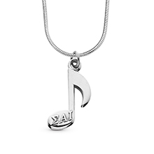 Musical Note Charm with Snake Chain