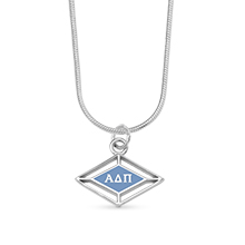 Enameled Logo with Greek Letters Charm with Snake Chain