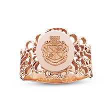 Zeta Filigree Crest Ring