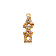 Crown Jeweled Vertical Letter Lavaliere Crown Jeweled Vertical Letter Lavaliere