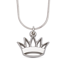 Pierced Crown Charm with 18