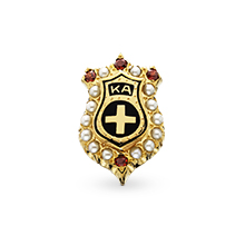 Medium Crown Pearl with Garnet Points Medium Crown Pearl with Garnet Points