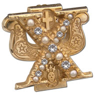 Alternating Pearl/Diamond Badge Alternating Pearl/Diamond Badge