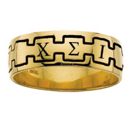 Greek Monogram Band Ring Greek Monogram Band Ring