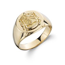 Round Signet Crest Ring w/o Enamel Round Signet Crest Ring w/o Enamel