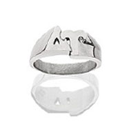 Superimposed Greek Monogram Ring Superimposed Greek Monogram Ring
