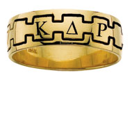 Greek Monogram Band Ring Greek Monogram Band Ring