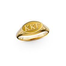 Oval Raised Letter Ring