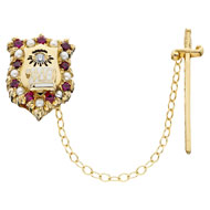Alternating *Synthetic Jewel and Pearl Badge with diamond eye and detachable sword Alternating *Synthetic Jewel and Pearl Badge with diamond eye and detachable sword
