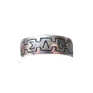 Greek Monogram Band Ring Greek Monogram Band Ring