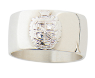 Crested Band Ring with crest