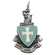 Enameled Sterling Fob Crest Charm/Pendant Enameled Sterling Fob Crest Charm/Pendant