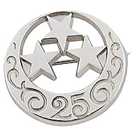 Silver Circle Pin.  SS