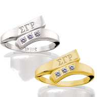 Swirl Ring with Cubic Zirconia Accents