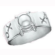 Sleek Ring with Cultured Pearl