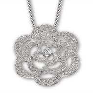 Silhouette Rose Necklace