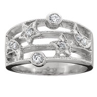 Sterling Silver Asteria CZ Ring